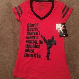Red chuck Norris t shirt